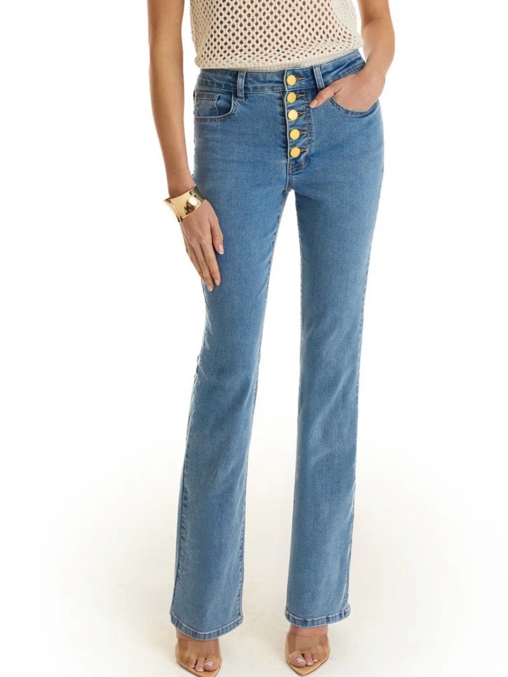 The Noli Shop Aubrey Bootcut Jean Medium Blue- NWT